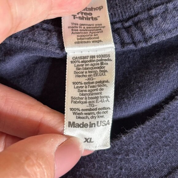 Anti Flag Graphic Band TShirt  XL Navy Blue Guitar Punk Rock Made In USA Tee - Picture 7 of 7